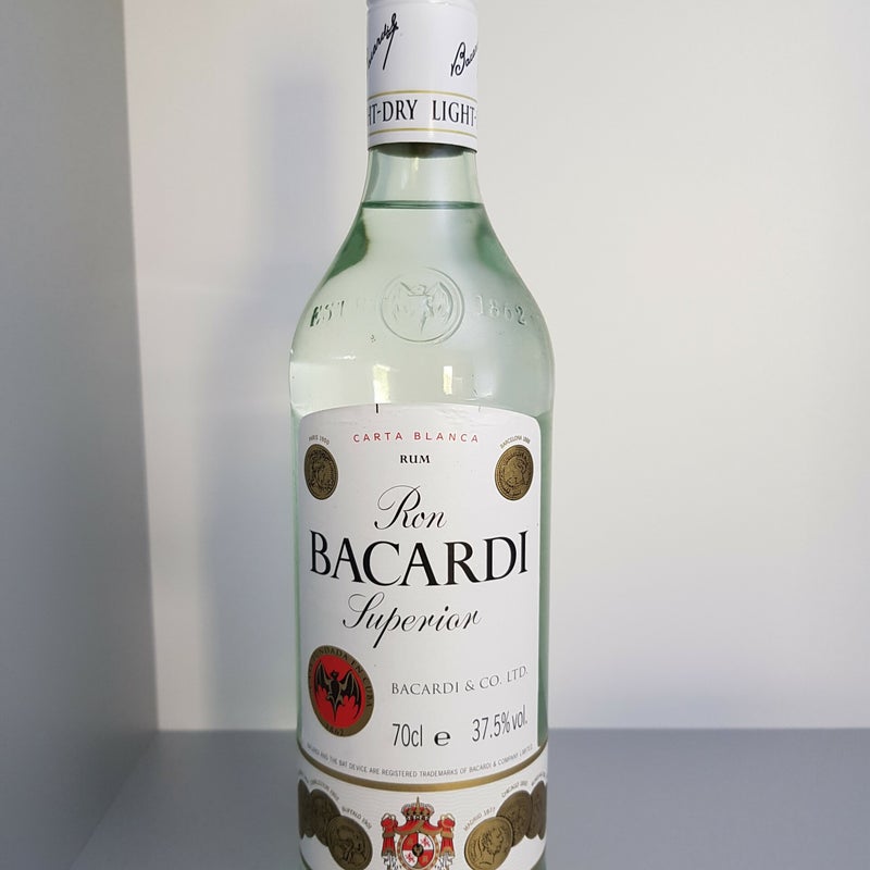 Bacardi Carta Blanca. With rounded label. 700ml. Production year 1998