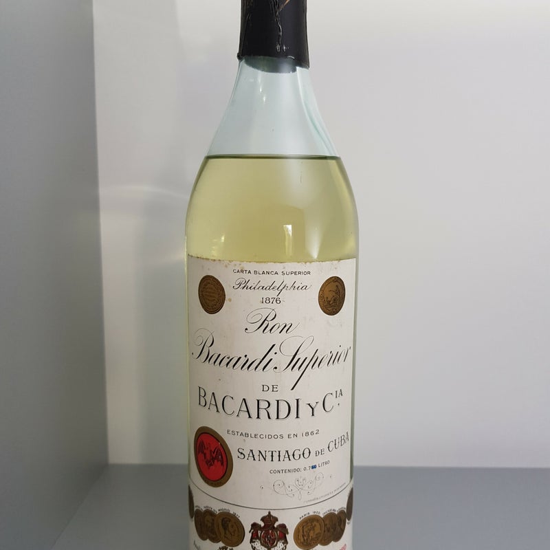 Bacardi Carta Blanca. Imported by Charles Hosie. 700ml. Production pre Castro