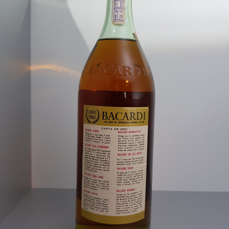 Bacardi Carta de Oro. 1 Litre. Production year 1966