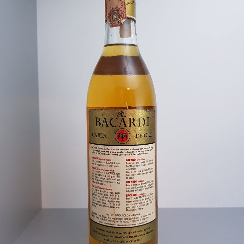 Bacardi Carta de Oro. 75 cl Gradi 40°. 750 ml. Production year 1979