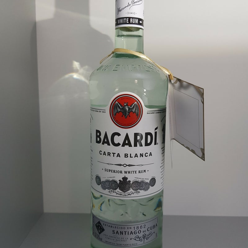 Bacardi Carta Blanca. 1 litre. Production year 2020