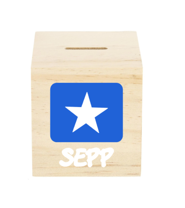 Spaarpot vierkant met afbeelding