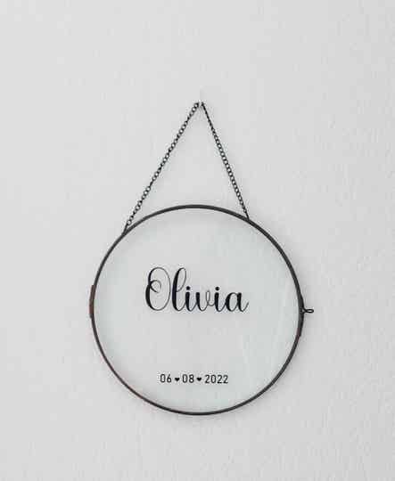 Glazen lijst | Rond 20 cm