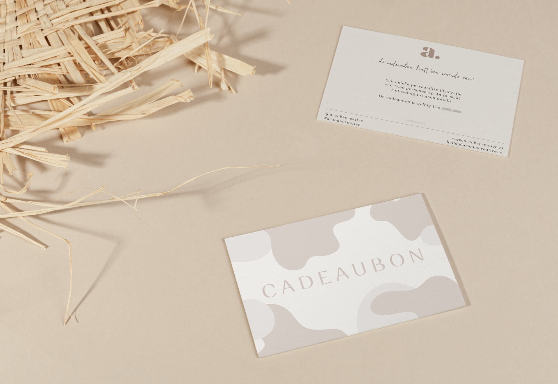 Cadeaubon voor een A5 illustratie