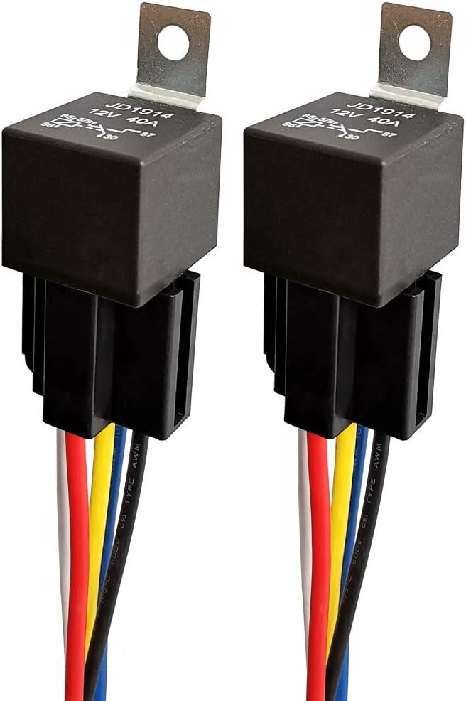 12V Relais 40 Ampére mét Socket.