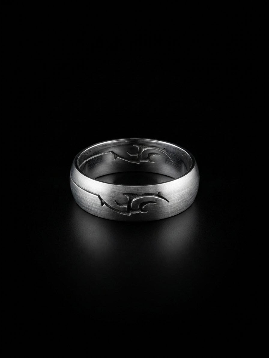 Stalen ring tribal