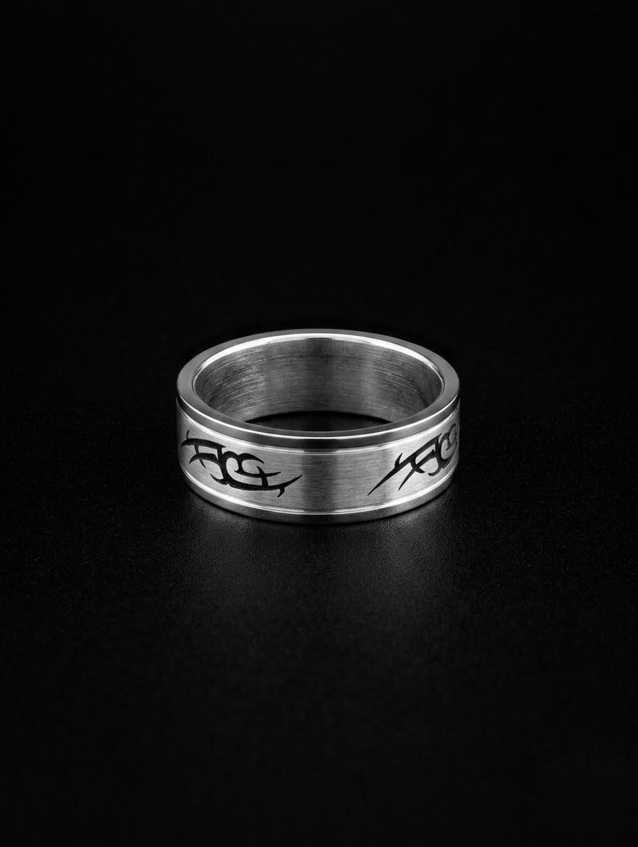 Stalen ring tribal