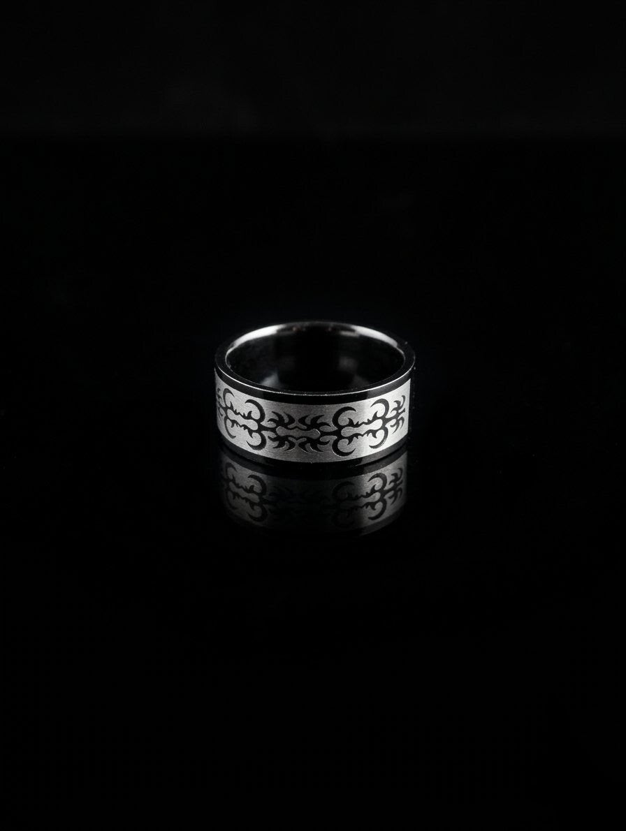 Stalen ring tribal