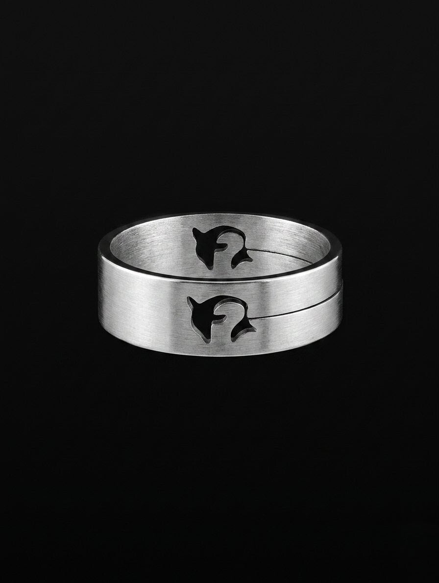 Stalen ring dolfijn
