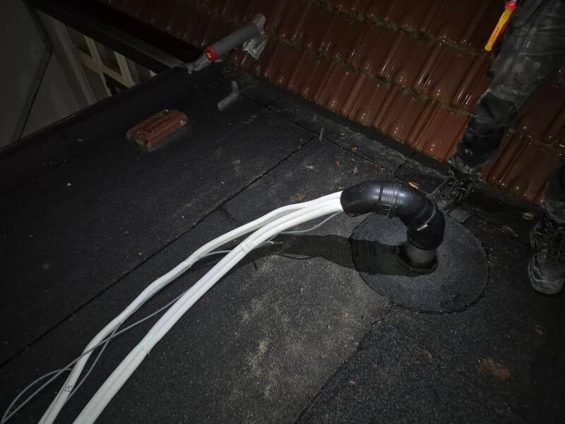 aircoleidingen montage dakdoorvoer