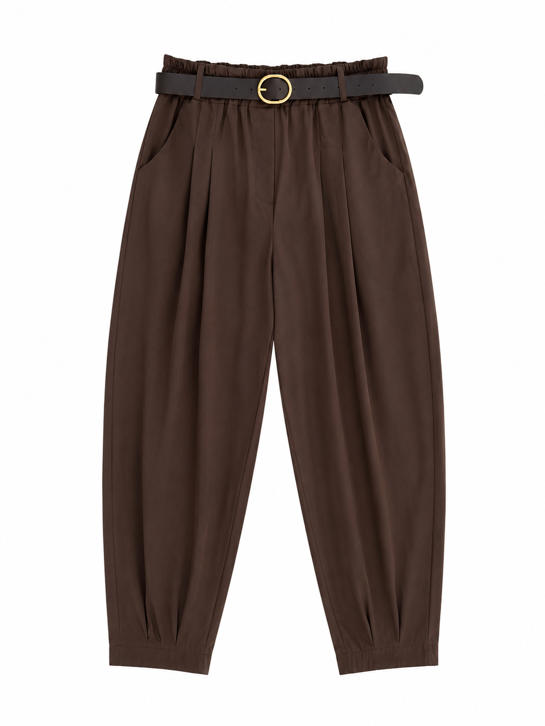 Broek Anne balloon fit donkerbruin