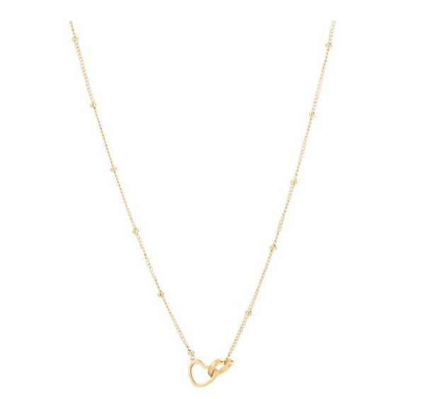 Ketting met twee hartjes in elkaar
