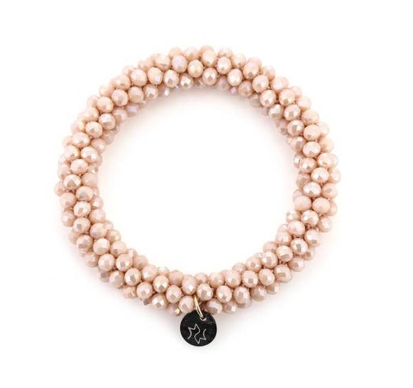 Armband strass beige