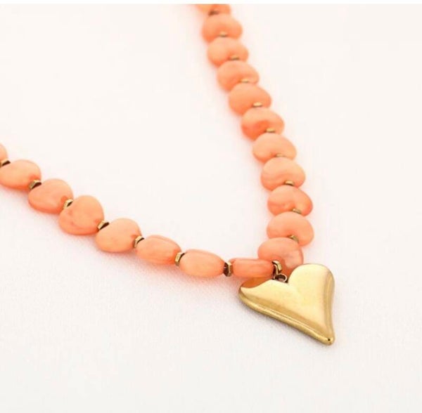 Kralen ketting met hart