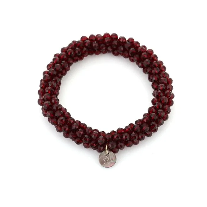 Armband strass bordeaux