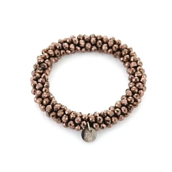 Armband strass bruin