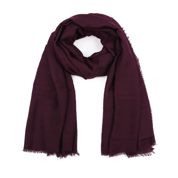 Sjaal effen aubergine