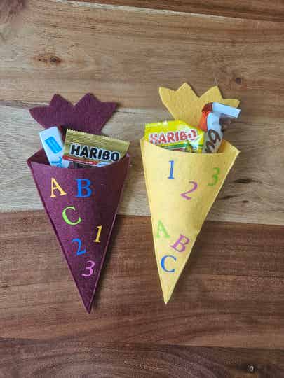Schultüte aus Filz