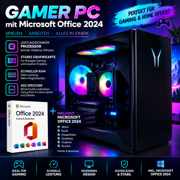 NEUER GAMER PC ULTRA 7 265F 32GB DDR5 RTX 5070 2TB M.2 SSD