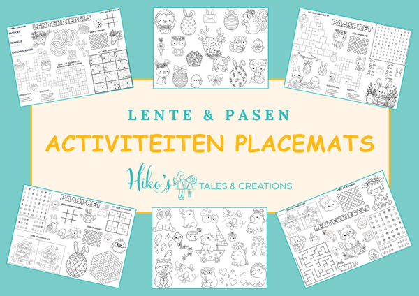 Placemat activiteiten: Lente & Pasen Bundel (25 printbare placemats)