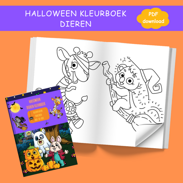 Halloween Dieren Kleurboek