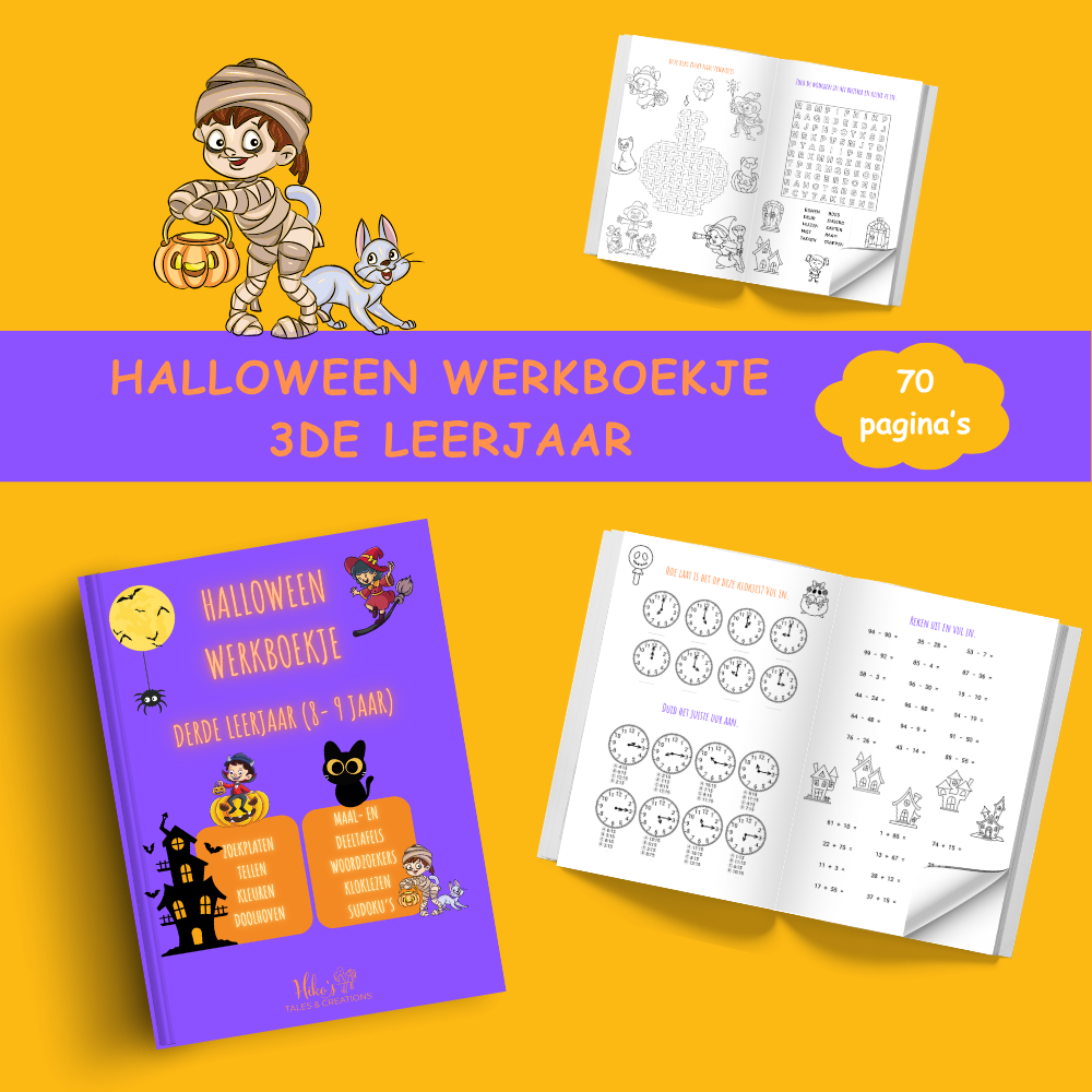 Halloween Werkboekje 3de leerjaar (8 – 9 jaar)