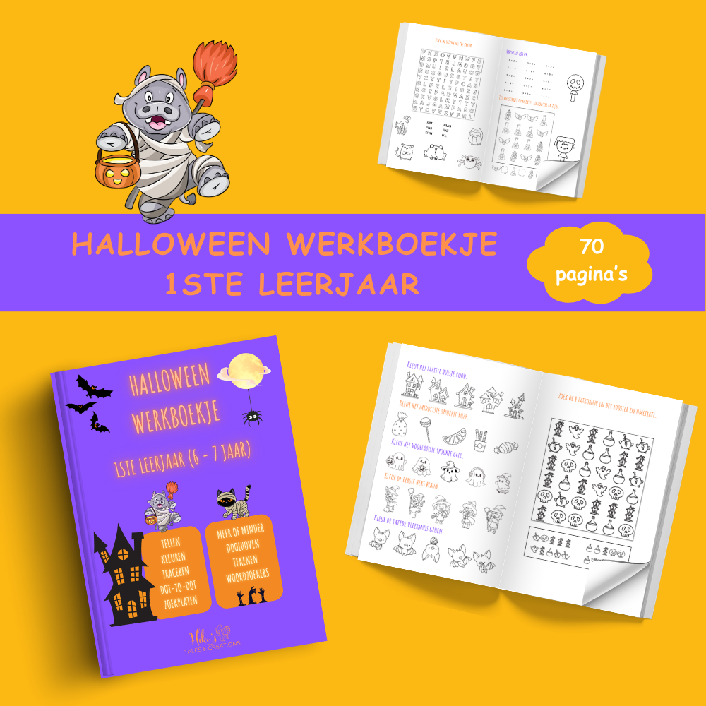Halloween Werkboekje 1ste Leerjaar (6 tot 7 jaar)