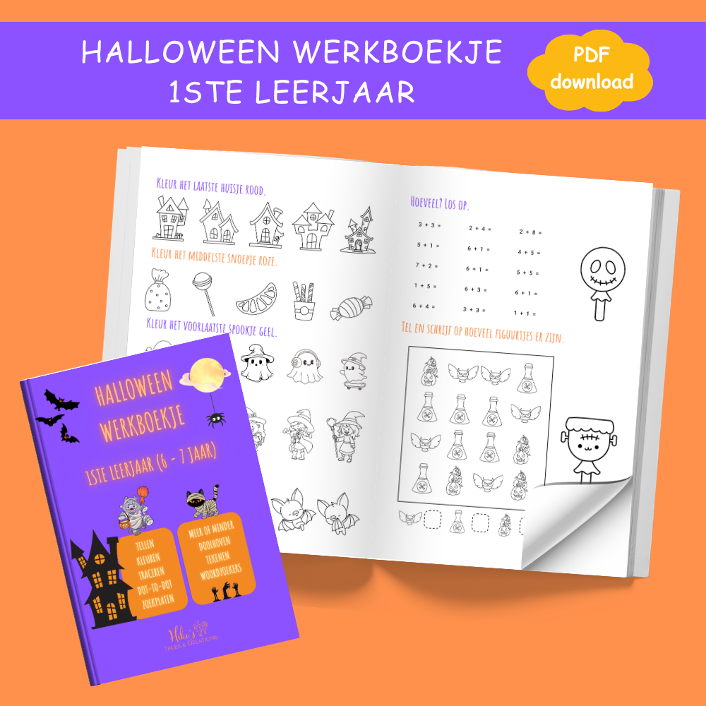 Halloween Werkboekje 1ste Leerjaar (6 tot 7 jaar)