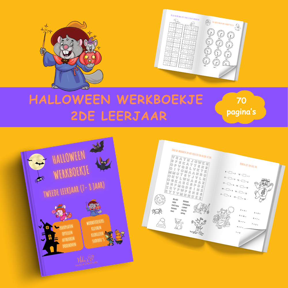 Halloween Werkboekje 2de leerjaar (7 tot 8 jaar)
