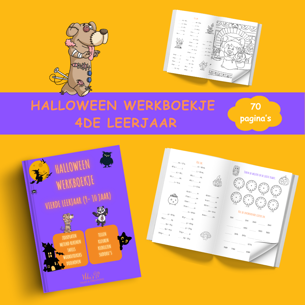 Halloween Werkboekje 4de leerjaar (9 – 10 jaar)