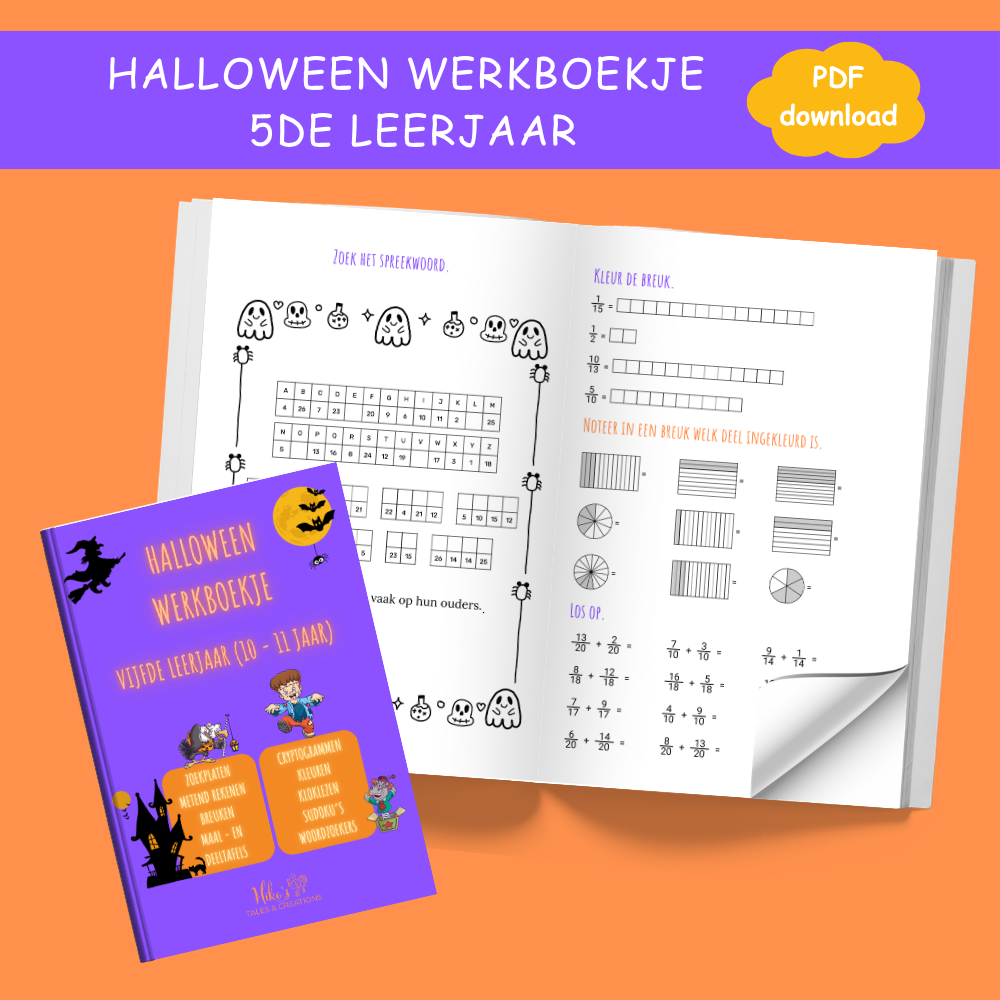 Halloween Werkboekje 5de leerjaar (10 – 11 jaar).
