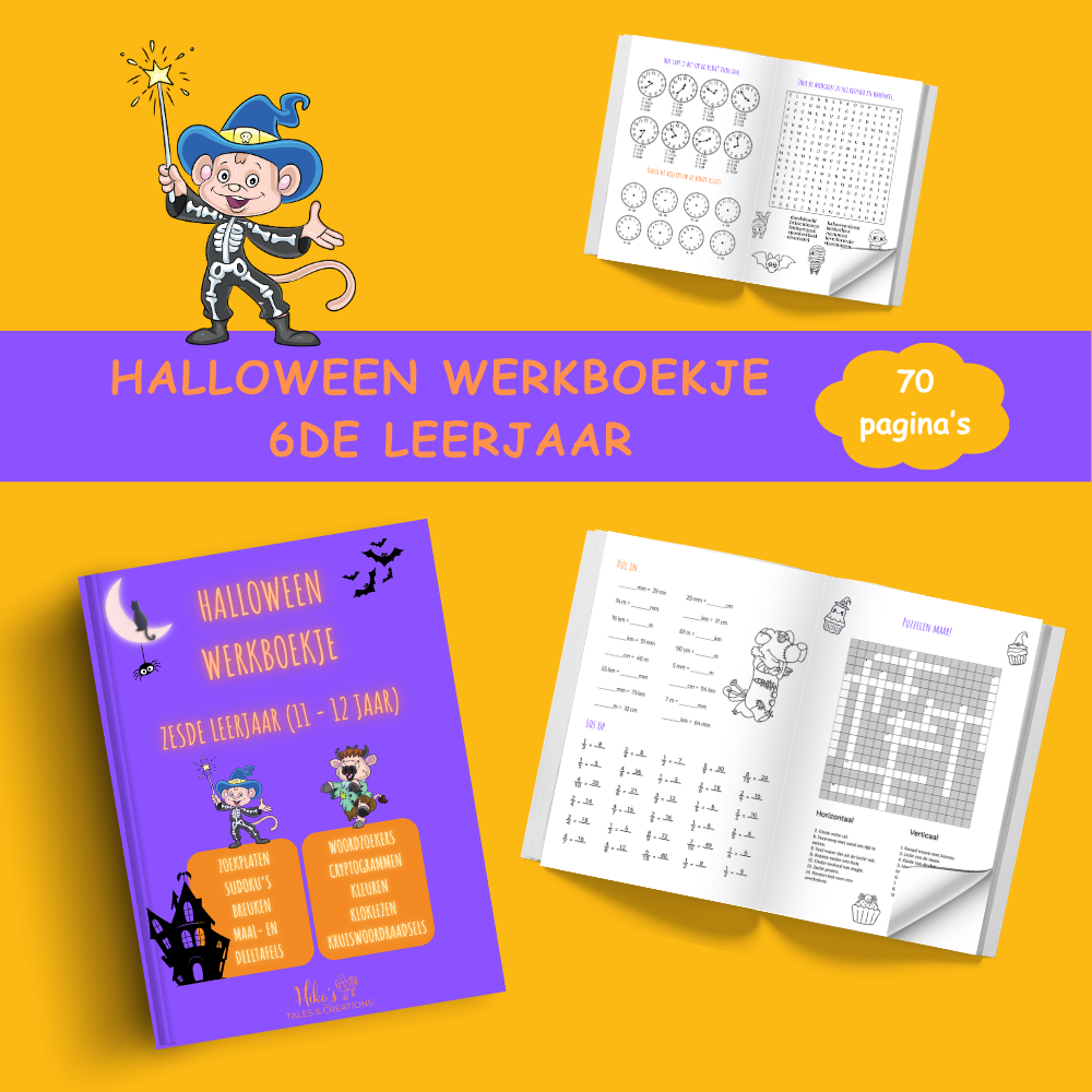 Halloween Werkboekje 6de leerjaar (11 – 12 jaar).