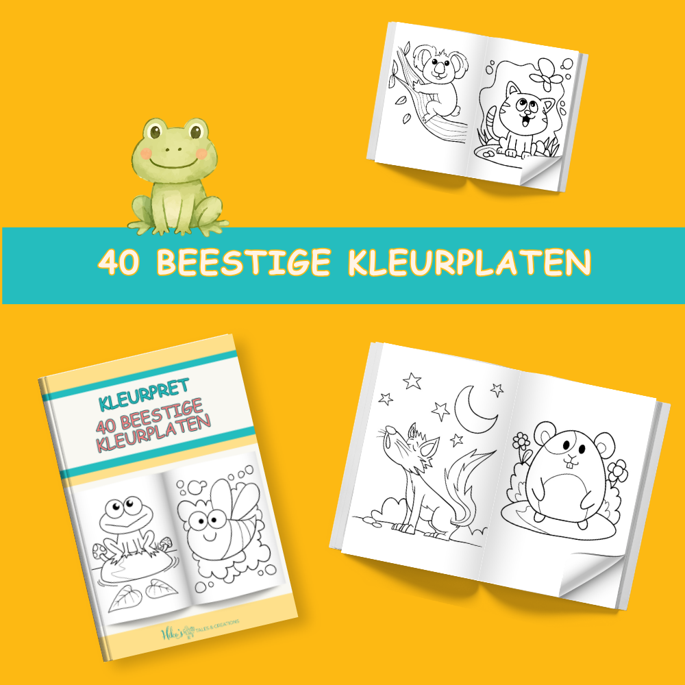 Kleurpret met Hiko's Tales & Creations: 40 beestige kleurplaten.