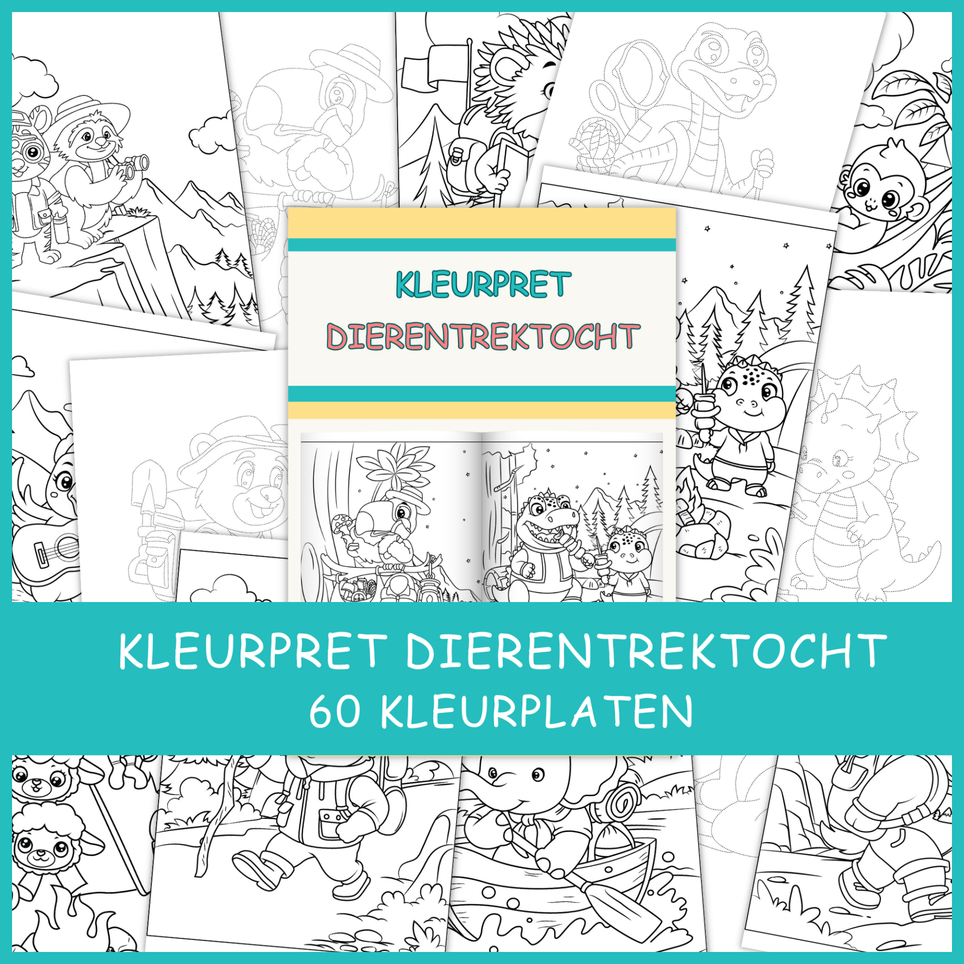 Kleurpret met Hiko’s Tales & Creations: Dierentrektocht