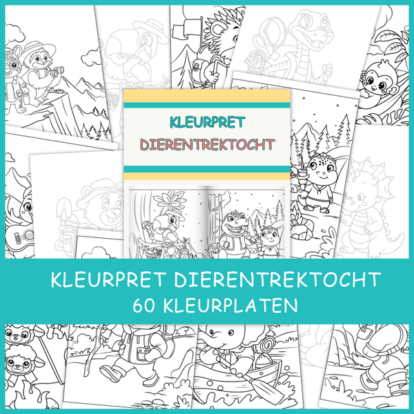 Kleurpret met Hiko’s Tales & Creations: Dierentrektocht