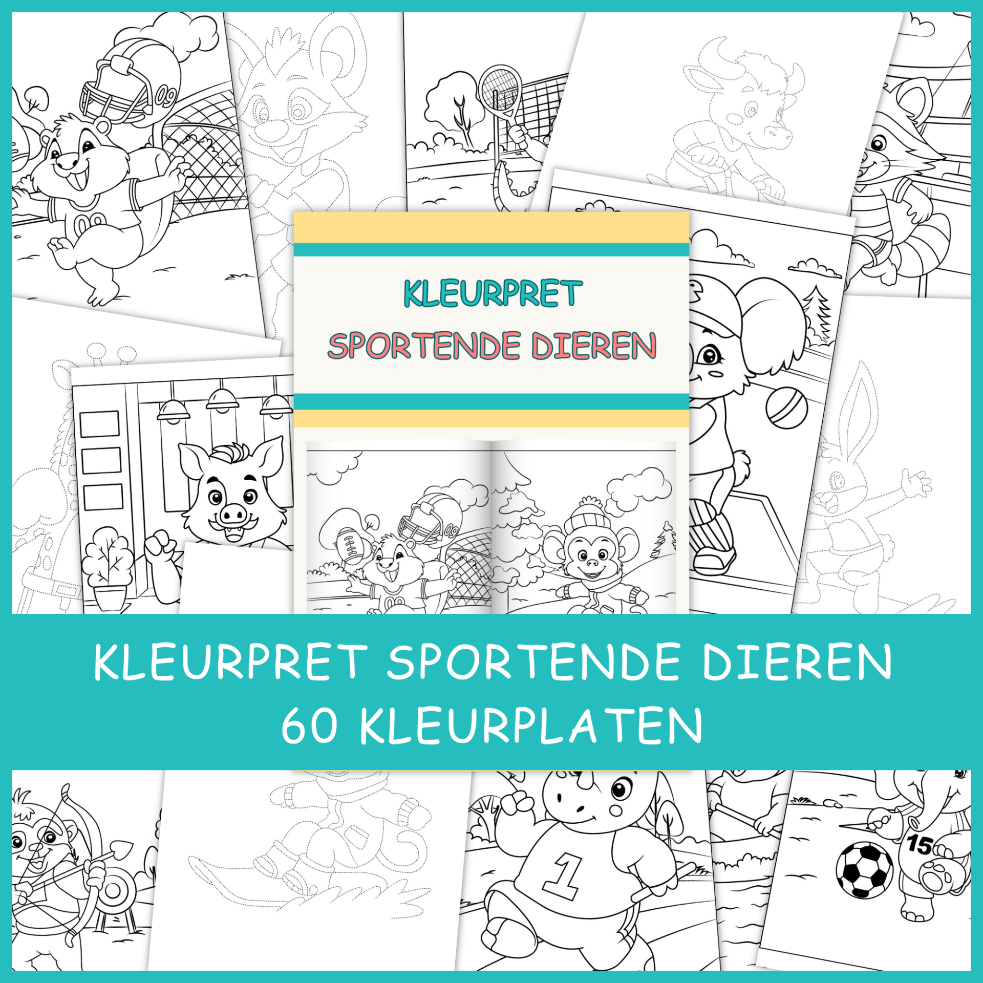 Kleurpret met Hiko’s Tales & Creations: Sportende dieren