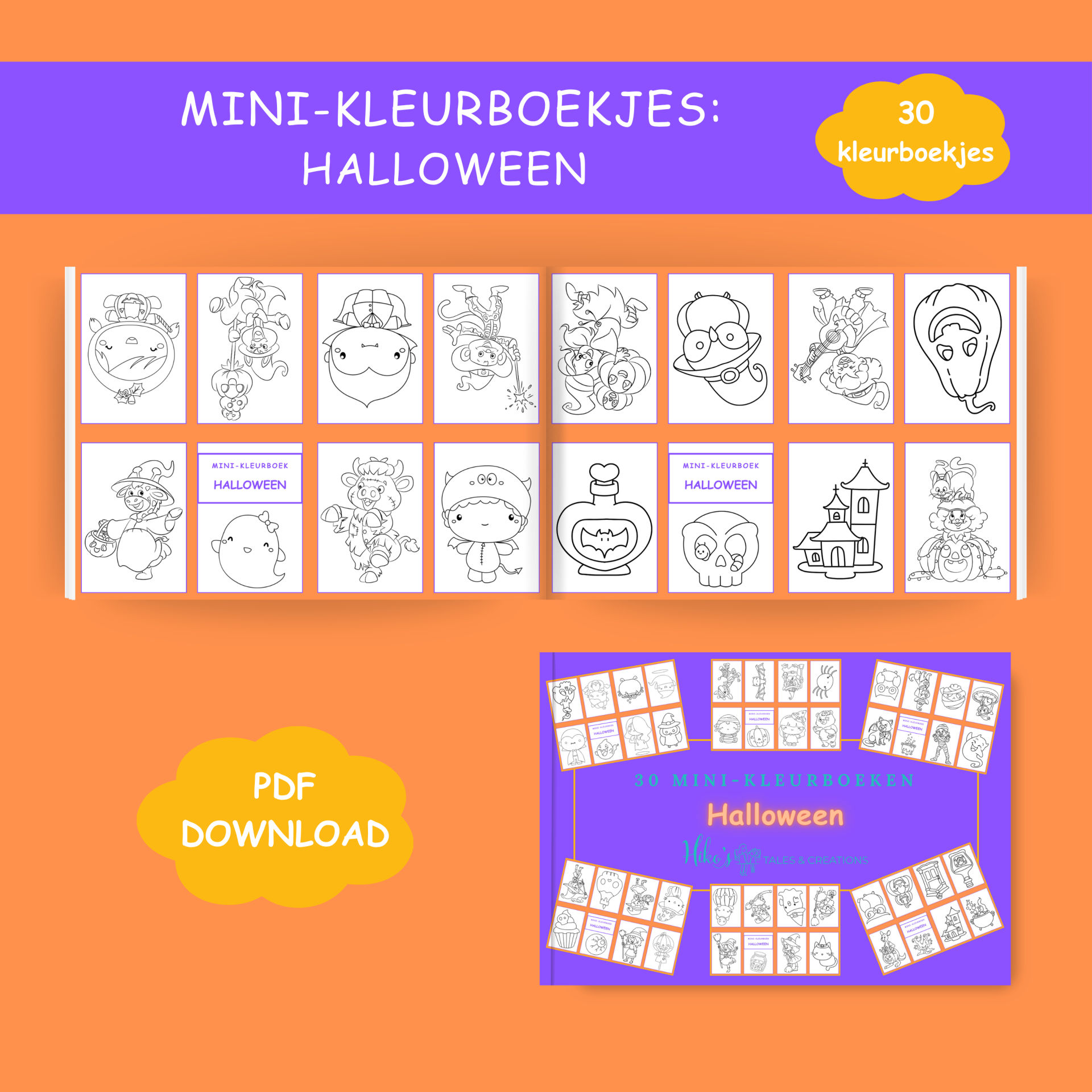 Mini-kleurboekjes: Halloween