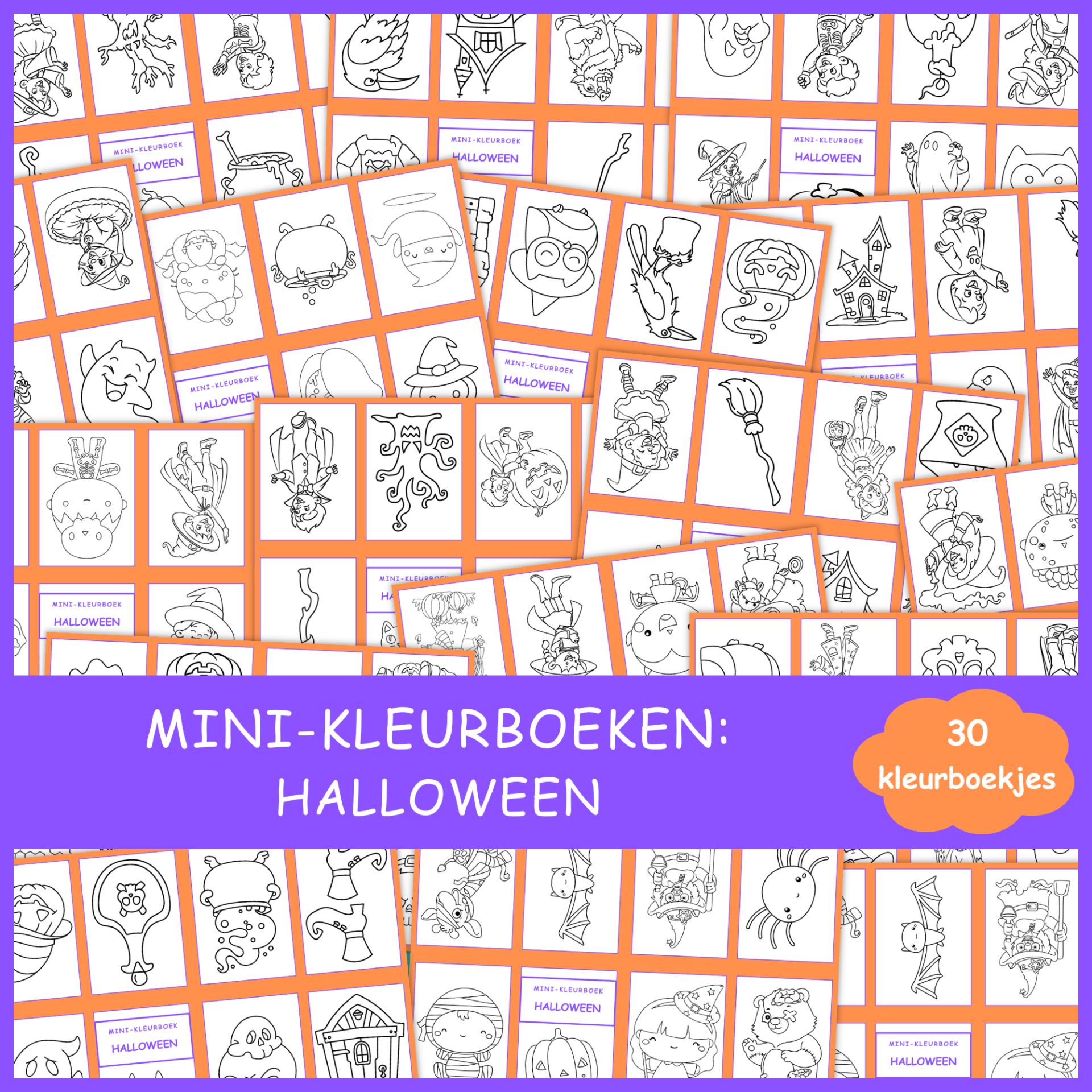 Mini-kleurboekjes: Halloween