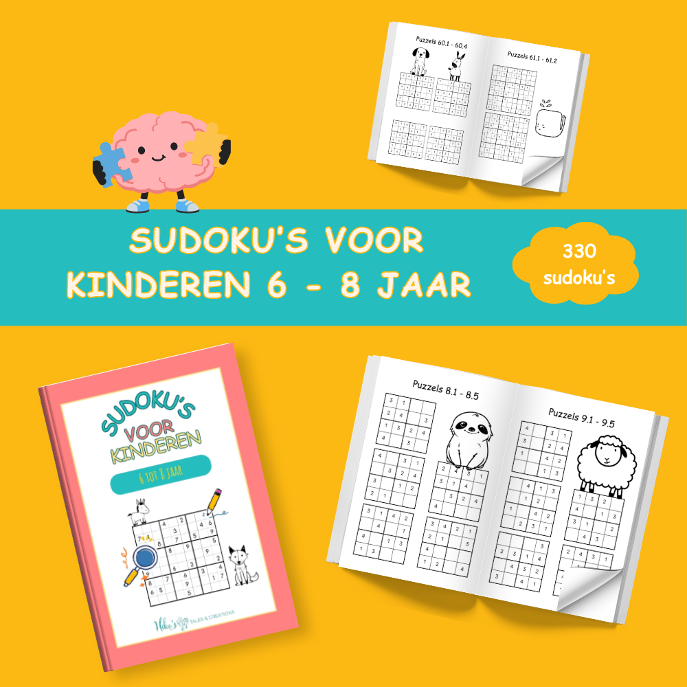 Sudoku's voor kinderen van 6 tot 8 jaar