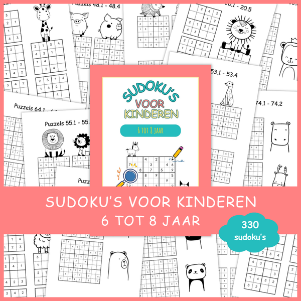 Sudoku's voor kinderen van 6 tot 8 jaar