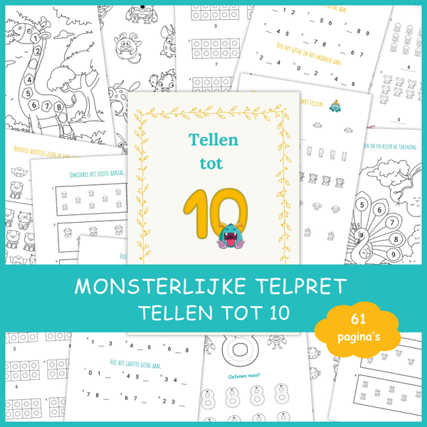 Monsterlijke Telpret deel 2: Tellen tot 10.
