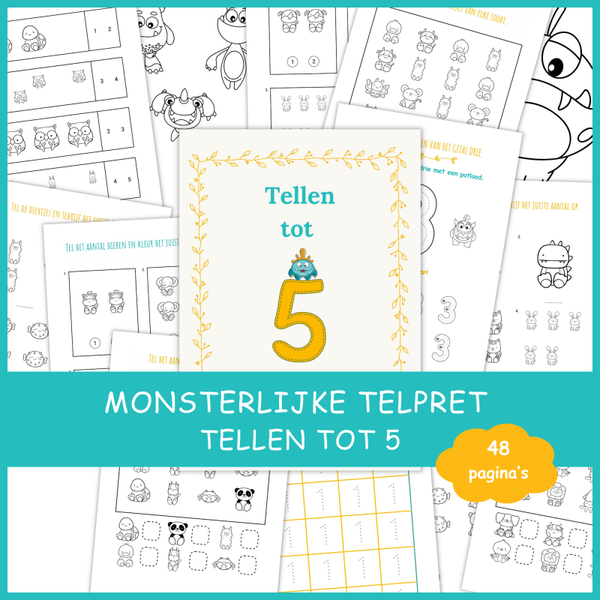 Monsterlijke Telpret: Tellen tot 5