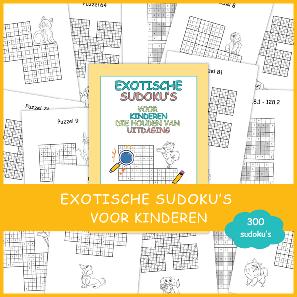 Exotische sudoku's voor kinderen