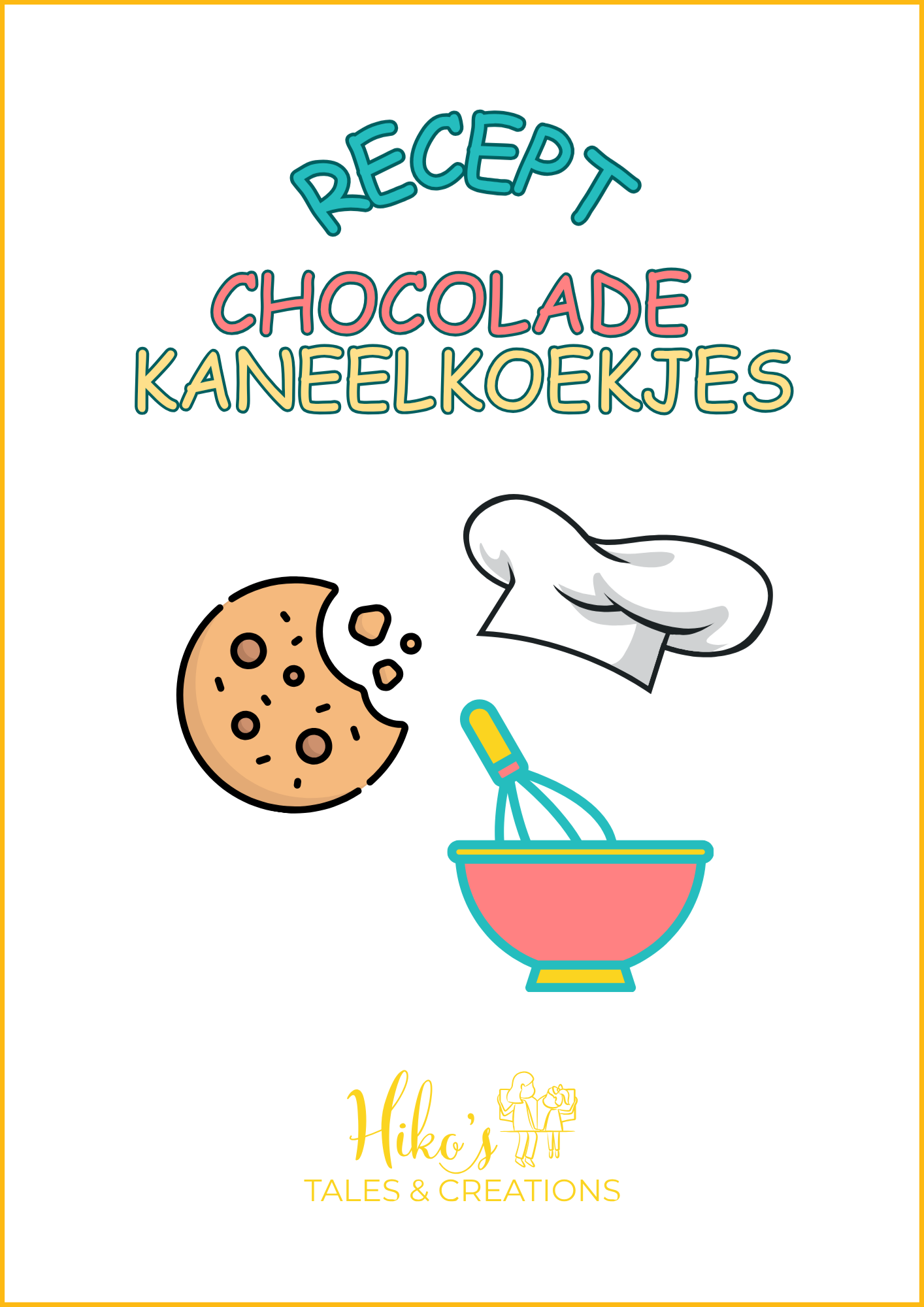 Cover recept (PDF): chocolade-kaneelkoekjes bakken met kinderen