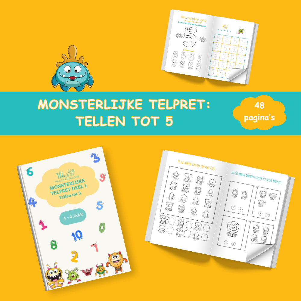 Monsterlijke Telpret: Tellen tot 5