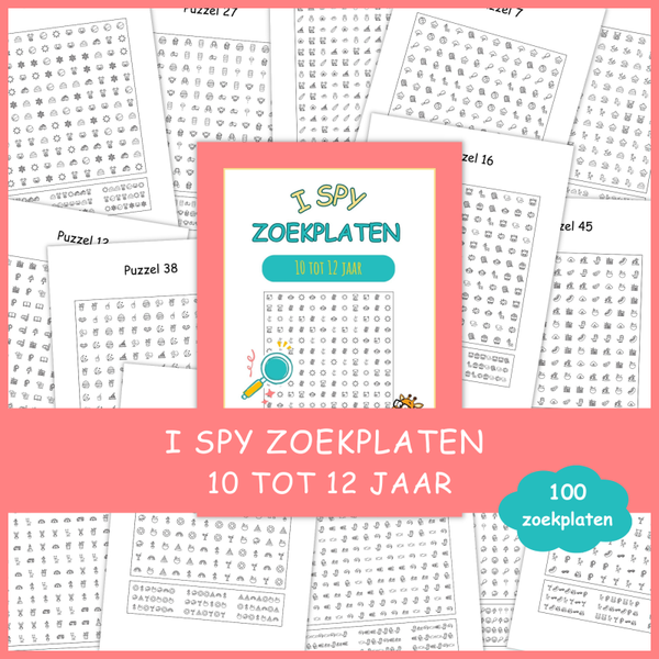 I Spy Zoekplaten voor kinderen van 10 tot 12 jaar.