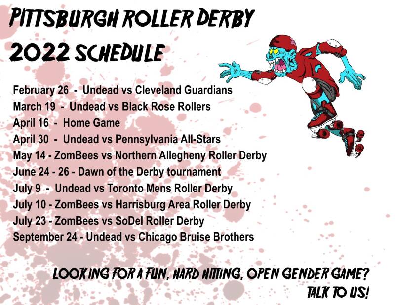 Our Schedule Pittsburgh Roller Derby Undead