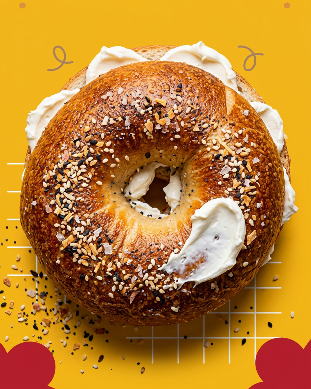 8 PCS FAT SATURDAY : BROWN BUTTER CREAM CHEESE SHIOPAN BAGELS