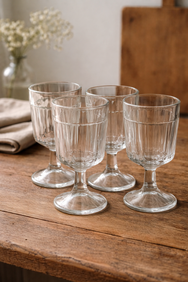 4 piece  farmhouse goblets