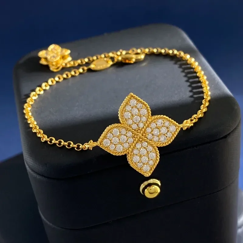 Bracelet Chaîne Inspiration Venetian Princess Laiton Doré Zircon
